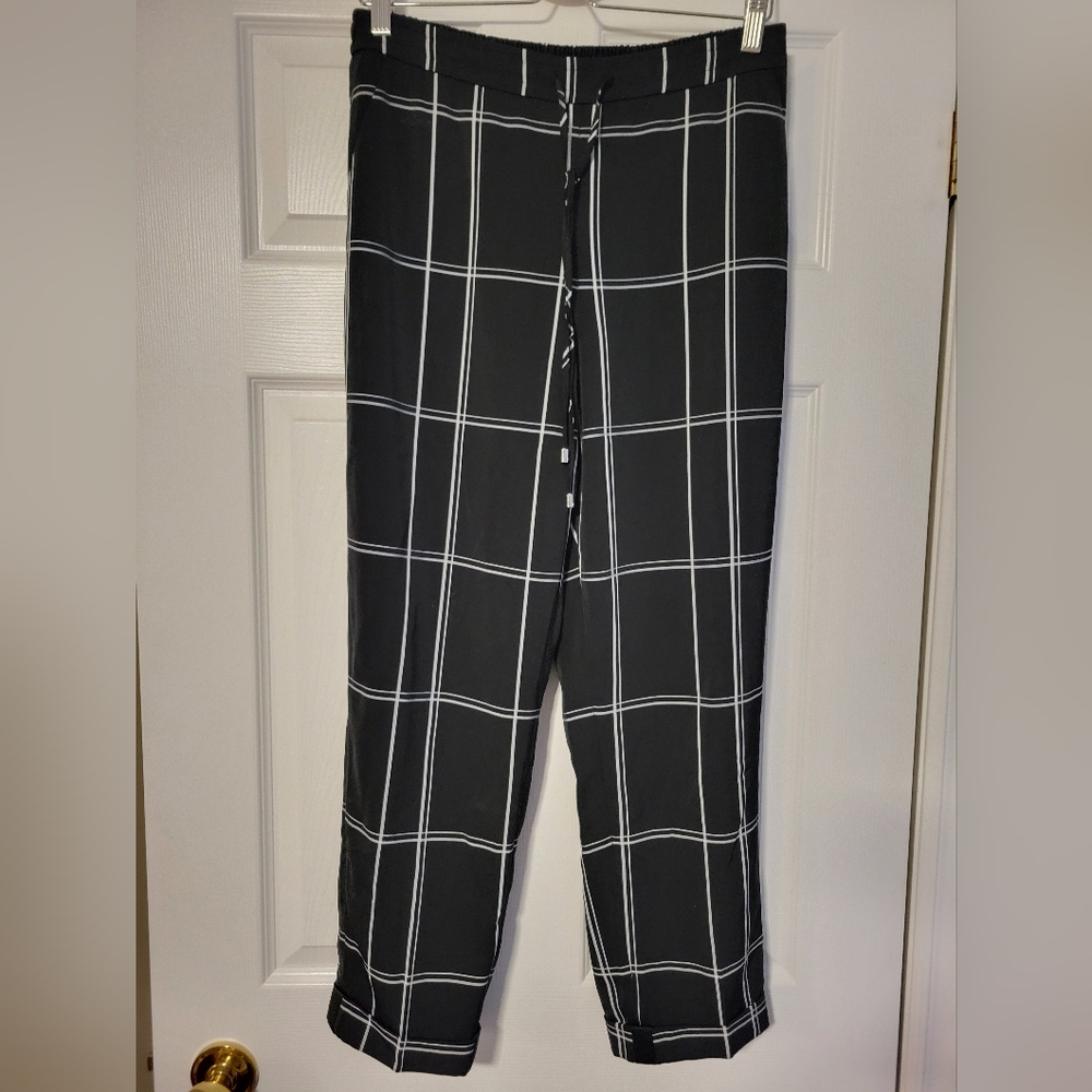 Ted Baker Black and White Checkered Women's Pants